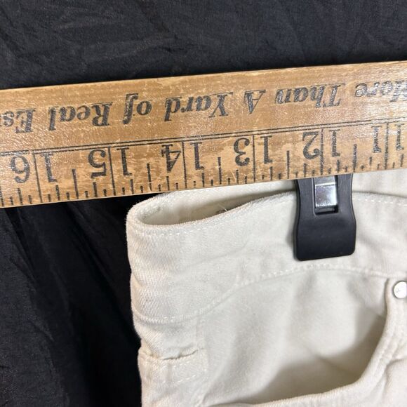 Calvin Klein Legging Jeans Womens 8 Ivory Velvet Slim Fit Stretch Toothpick - Picture 8 of 8
